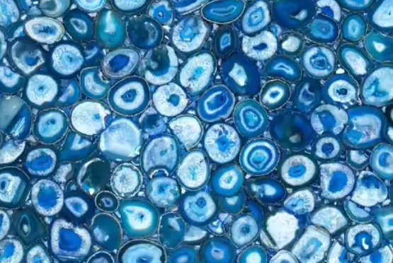 Blue Agate Semiprecious